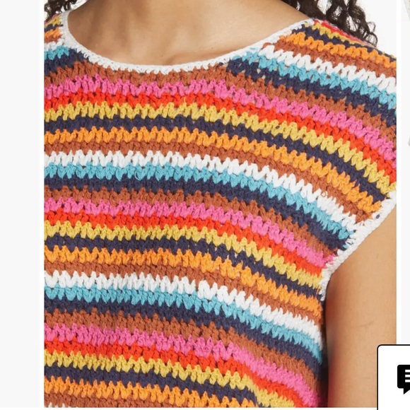 Marine Layer NWT Colorful Striped Knit Sleeveless Top - Size XL - Picture 2 of 7
